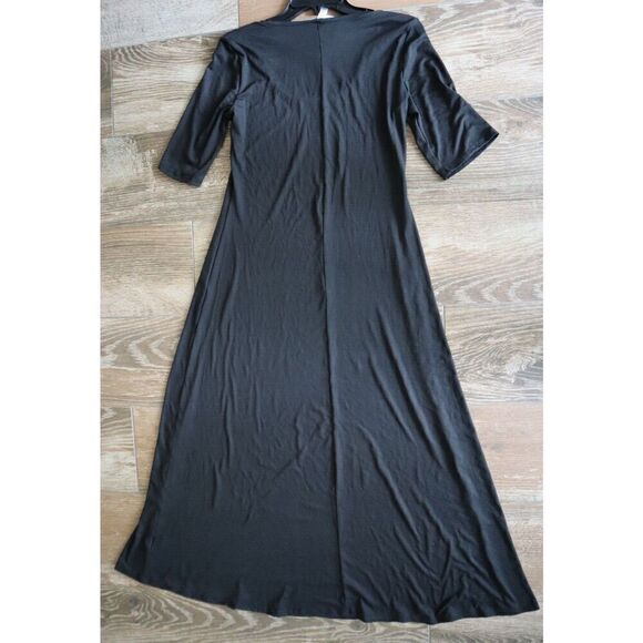 24seven Comfort Apparel Women's Sz Large Black Long Maxi Dress - Picture 2 of 10